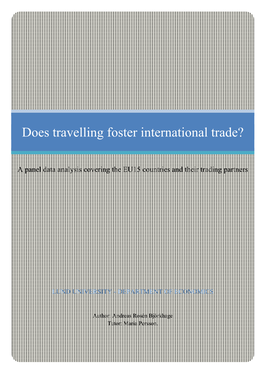 Does Travelling Foster International Trade?