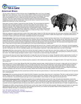 Wildlife Notebook Series: American Bison