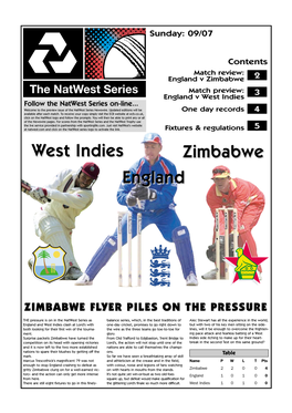 West Indies England Zimbabwe