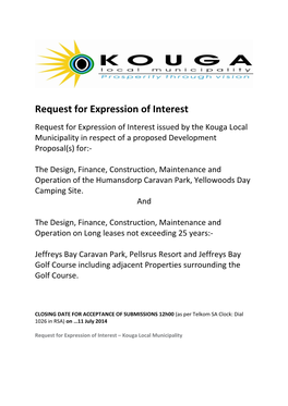 Request for Expression of Interest
