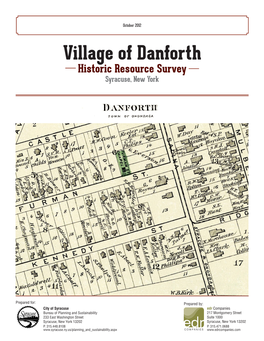 Village of Danforth Historic Resources Survey City of Syracuse