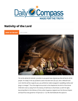 Nativity of the Lord