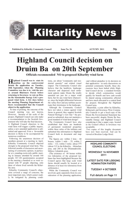 Kiltarlity News