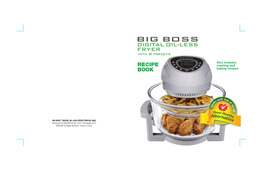 New Big Boss Oil-Less Fryer Recipe Book 12-13-12