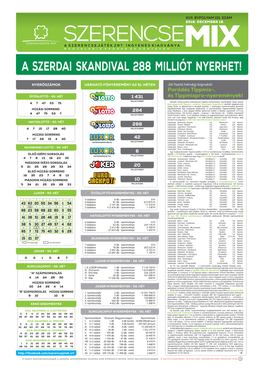 A Szerdai Skandival 288 Milliót Nyerhet!