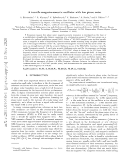 A Tunable Magneto-Acoustic Oscillator with Low Phase Noise