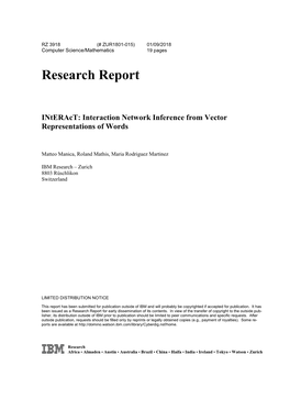 Etwork Inference from Vector Representations of Words