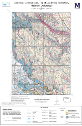 Structural Contour Map, Top of Deadwood Formation, Piedmont Quadrangle By