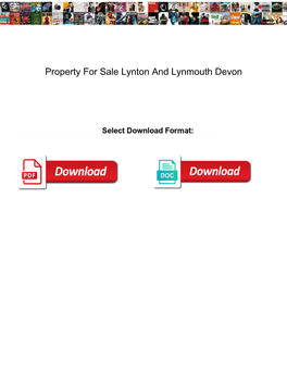 Property for Sale Lynton and Lynmouth Devon