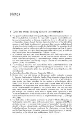 1 After the Event: Looking Back on Deconstruction