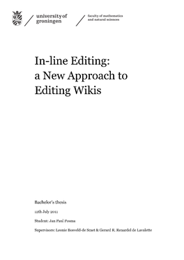 In-Line Editing: a New Approach to Editing Wikis