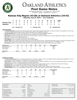 Oakland Athletics Virtual Press