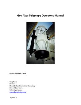 Gov Aker Telescope Operators Manual