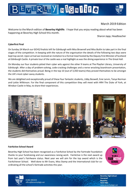 March 2019 Edition