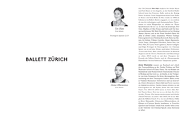 Ballett Zürich Engagiert, Wo Sie Seitdem Als Eine Der Vielseitigsten Und Charismatischsten Tänze- Rinnen in Vielen Hauptrollen Zu Erleben Ist