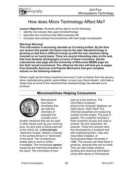 How Does Micro Technology Affect Me?