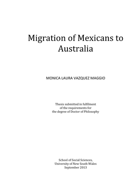 Migration of Mexicans to Australia