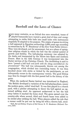 Baseball and the Laws of Chance