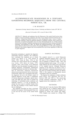 Aluminosilicate Diagenesis in a Tertiary Sandstone-Mudrock Sequence from the Central North Sea, Uk