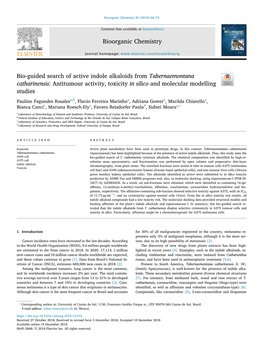 Bio-Guided Search of Active Indole Alkaloids from Tabernaemontana