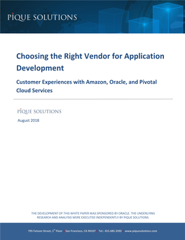 Choosing the Right Vendor for Application Development