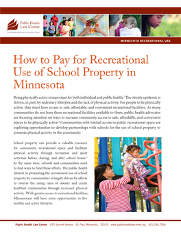 How to Pay for Recreational Use of School Property in Minnesota