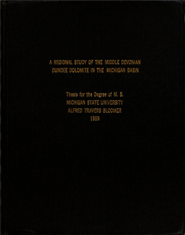 A REGEONAL STUDY of the MIDDLE DEVONKAN DUNDEE DOLOME'te in the Michigan Basln