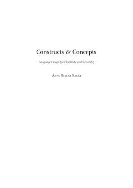 Constructs & Concepts