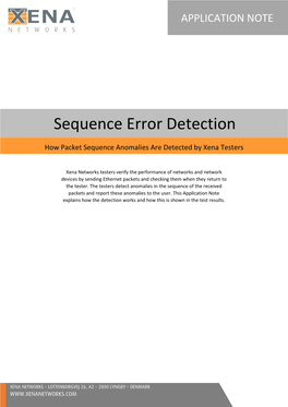 Sequence Error Detection