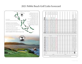 2021 Pebble Beach Golf Links Scorecard