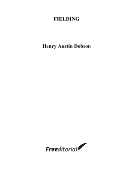 FIELDING Henry Austin Dobson