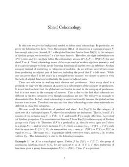 Sheaf Cohomology