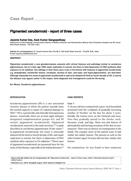 Pigmented Xerodermoid-Report of Three Cases