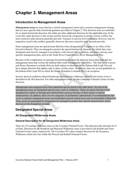 Chapter 3. Management Areas