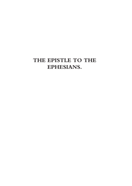 The Epistle to the Ephesians