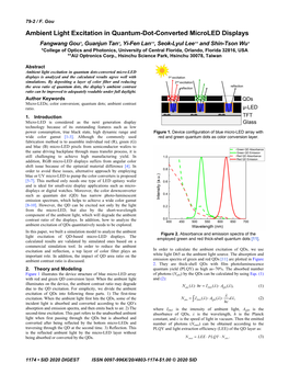 Ambient Light Excitation in Quantum-Dot-Converted Microled Displays