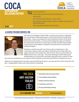 GOVERNMENT RELATIONS REPORT June 2021