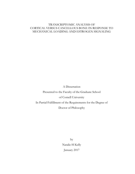 Transcriptomic Analysis of Cortical Versus Cancellous Bone in Response to Mechanical Loading and Estrogen Signaling