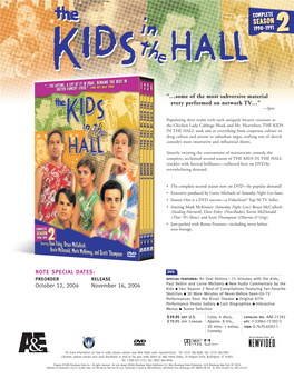 Kids in the Hall S2 DVD SS