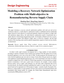 Modeling a Recovery Network Optimization Problem with Multi-Objective in Remanufacturing Reverse Supply Chain