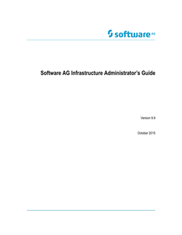 Software AG Infrastructure Administrator's Guide