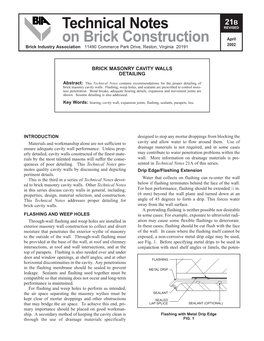 Technical Notes on Brick Construction