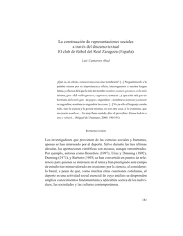 La Construcción De Representaciones Sociales a Través Del Discurso Textual