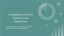 Computational Tools for Synthetic Gene Optimization