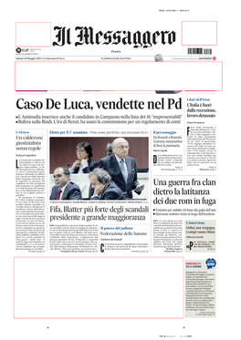 Caso De Luca, Vendette Nel Pd