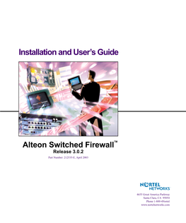 Alteon Switched Firewall 3.0.2 Installation And