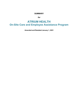 On-Site Care and Employee Assistance Program