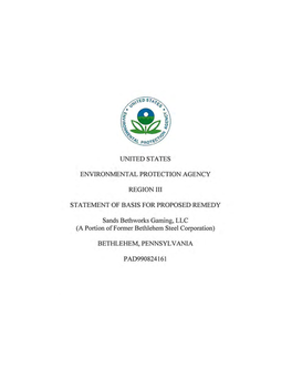 EPA Region 3 RCRA Corrective Action Statement of Basis For