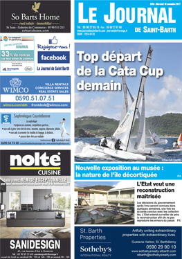 DE SAINT-BARTH ISSN : 1254-0110 Top Départ De La Cata Cup Demain P.2