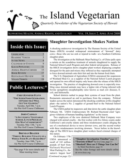 VSH Newsletter April 2008